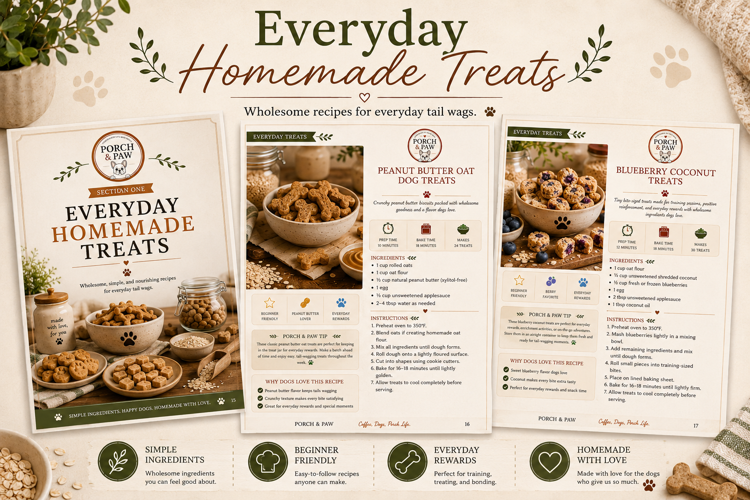 Tasty Treats Healthy Homemade Dog Treat Recipes